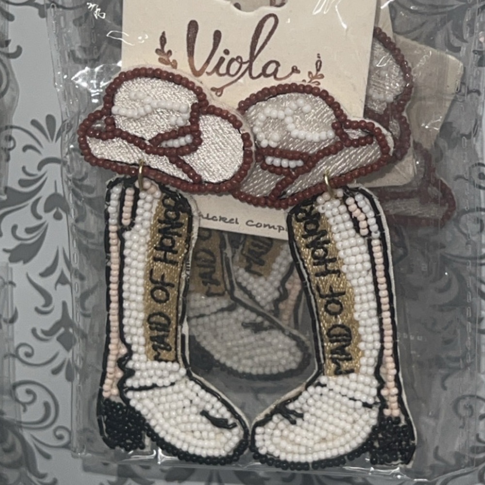 Viola Beaded Earrings with 
Maid of honor